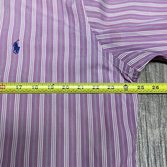 Ralph Lauren Button Down Shirt Lavender Size 16 34/35 - Picture 6 of 9